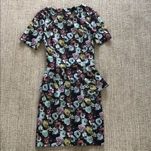 Floral peplum dress